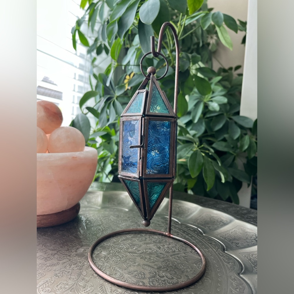 Lantern with stand and fairy lights - Picture 4 of 7